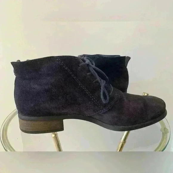PAUL GREEN Navy Suede Lace Up Boots - Picture 6 of 12